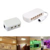 6 Ports 2510 Hub Splitter Junction Box Distributer Connectors Cabinet Light Adapter, 6 Ports  Without DC Header, 6 Ports With DC Head