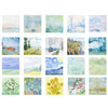 Vintage Painting Series Non-sticky Note Book Handbook Material Paper, Far Sea, Monet San Lazar Railway Station, Norwegian Sanvik Scenery, Giverny Under Snow, Van Gogh-Lihua, Wheat Fields Under Thunderstorm, Blooming Apricot Flower Branch, Domas Garden�...