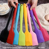 2pcs Large Integrated Silicone Scraper Chocolate Cream Mixing Knife, Large Purple, Large Orange, Large Red, Large Pink, Large Yellow, Large Blue, Large Black, Large Green