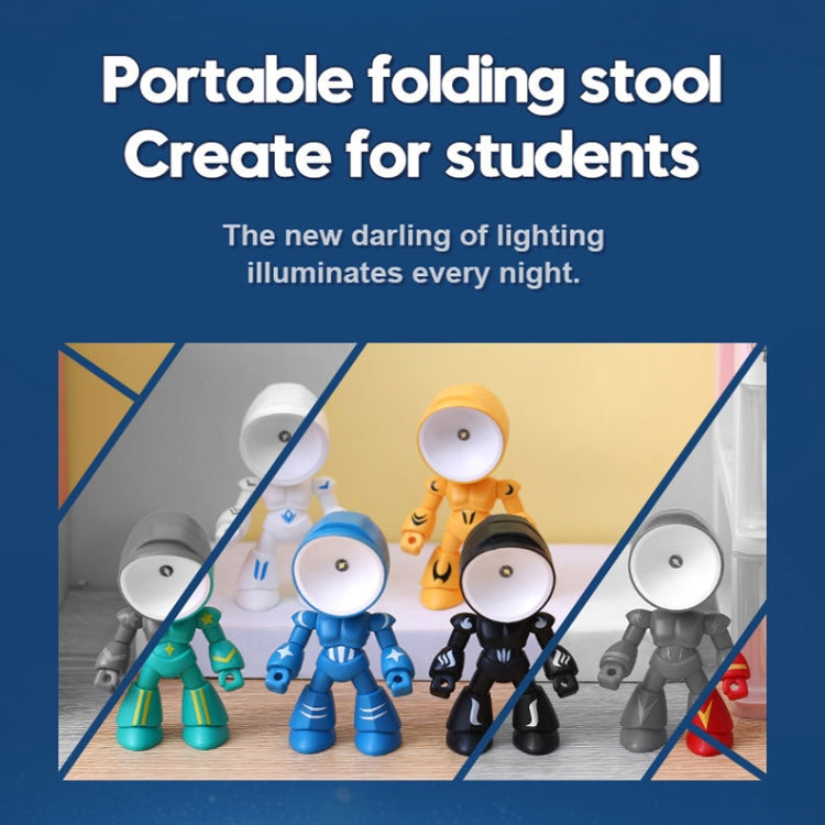 9622 LED Mini Foldable Cartoon Policeman Night Light Desktop Magnetic Desk Lamp, 9622 (Black), 9622 (Yellow), 9622 (Green), 9622 (Blue), 9622 (White), 9622 (Red)