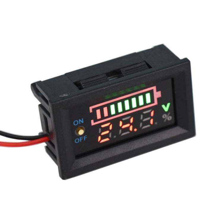 Electric Car Lithium Battery Voltage Power Meter Display Switch, 6-30V, 7-100V