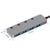 HS0059 Independent Switch USB 3.0 4 Ports Extension Type-C / USB-C Aluminum Alloy HUB, Cable Length:, 30cm, 120cm