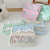 BD0443 2pcs Cartoon Pattern Large Capacity Sanitary Storage Bags, BD0443 (Pink Cherry Bear), BD0443 (Coffee Cherry Bear), BD0443 (Beige Heart Bear), BD0443 (Red Cherry Bear), BD0443 (White Rose), BD0443 (Sunflower), BD0443 (Beige Flower)���������������...