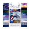 6 Inch 24 Sheets  Scrapbooking Background Paper Art Handmade Crafts, Watercolor Starry Sky