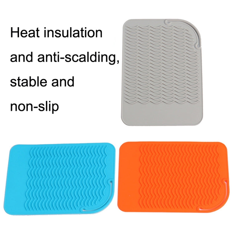 Curl Rod Insulation Sleeve Straight Hair Silicone Heat Insulation Pad, Grey, Blue, Orange