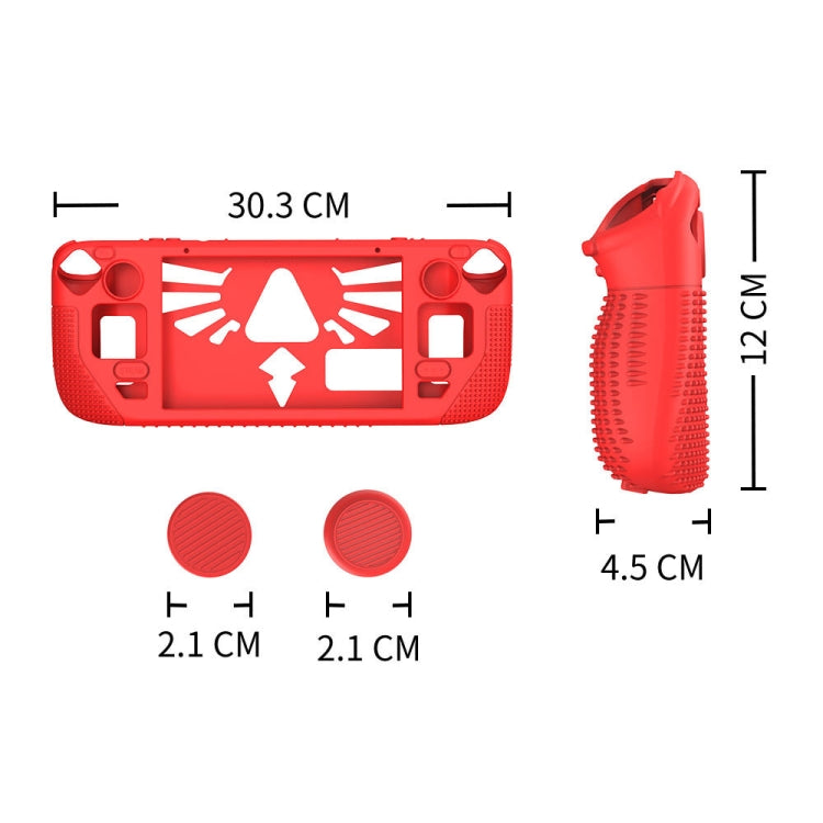 For Steam Deck V V4-1 Silicone Non-slip Protective Case for Pocket Consoles with Holder Function