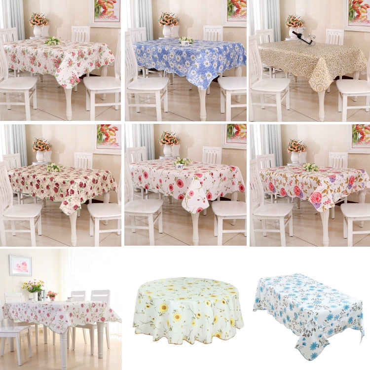 PEVA Oil&Water Resistant Coffee Table Tablecloth, Round 152cm