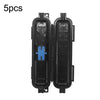 P-1101-5 5pcs SC Type Optical Fiber Waterproof Protective Box Leather