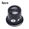 5pcs Eyepiece Magnifier Glass Lens Eyepiece Type Repair Magnifier