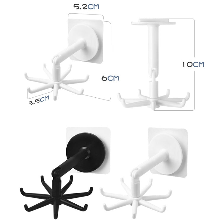 Multifunctional Rotating 7 Claws Hook Kitchen Storage 360 Degrees Without Trace Hooks