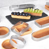 BN1006 Stainless Steel Mousse Circle Thickened Perforated Cake Mold DIY Baking Tools, Round(2.7 inches), Oval(4.7 inches), Round(3 inches), Oval(5.5 inches), Round(3.5 inches), Oval(7.2 inches), Rectangle(3.9 inches), Love(3.1 inches)������������������...