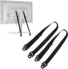 2pcs TV And Furniture Anti Tip Straps Baby Safety Lock Protection, 2.5x80cm Silver, 2.5x80cm Black