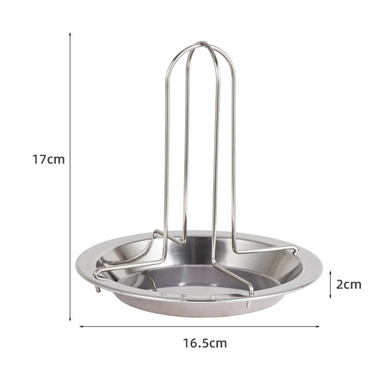 Outdoor Camp Thickening Barbecue Grill Roasting Chicken Rack Roasting Chicken Pan, 2pcs Stainless Steel Roaster Rack