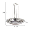 Outdoor Camp Thickening Barbecue Grill Roasting Chicken Rack Roasting Chicken Pan, 2pcs Stainless Steel Roaster Rack