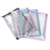 B5 9 Rings Loose-leaf Journal Clear PVC Cover Zipper Planner Notebook, Without Inner Pages