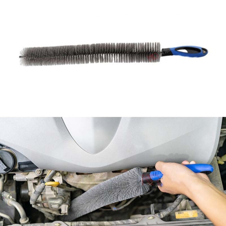 W-102 Car Steel Ring Hub Brush Long Handle Without Hair Hair Curved