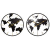 0818 3D Stereo World Map Art Wall Decoration Clock Round Wall Clock