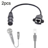 2pcs XLR 3 Pin Female To RJ45 Female Network Connector Adapter