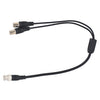 SZ015 BNC Male To 2xFemal Communication Cables VCR Coaxial Video Cable, Cable Length:0.42m, BNC Male To 2xFemal 0.42m