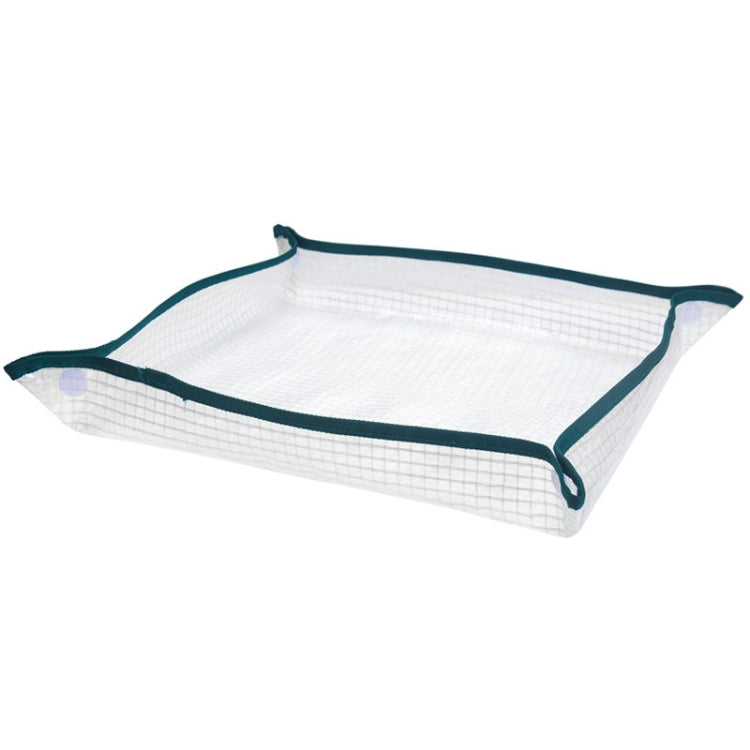 Home Gardening Planting Transparent Waterproof Mesh Operation Floor Mat, 50x50cm