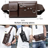 WEIXIER 8117 Men Sports Waist Bag Multi-Function Outdoor PU Bag, 8117 Black