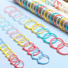 5sets Loose Leaf Single Ring Lock Stationery Key Ring, Macaron Bag Packing