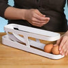 Automatic Eggs Storage Box Refrigerator Egg Dispenser Plastic Rolling Eggs Holder  Container, 2 Layers