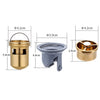VP403 Thickened Electroplating Stainless Steel Floor Drain, Chrome Plated With ABS Straight Row, Chrome Plated With Copper Self-sealing Core, Chrome Plated With 5.5 Anti-odor Copper Core