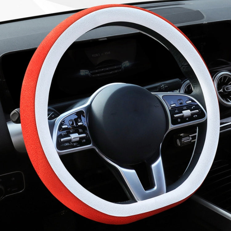 Car Steering Wheel Short Plush Winter Non-slip Grip Cover