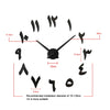 M030 India Digital Hanging Clock Home Decoration DIY Acrylic Clock, M030 (Black), M030 (Silver)
