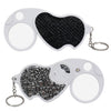 6901A 8X 20X Double Lens Folding Magnifier With LED Lamp and Keychain, Double Lens  8X 20X (Silver), Double Lens  8X 20X (Black)