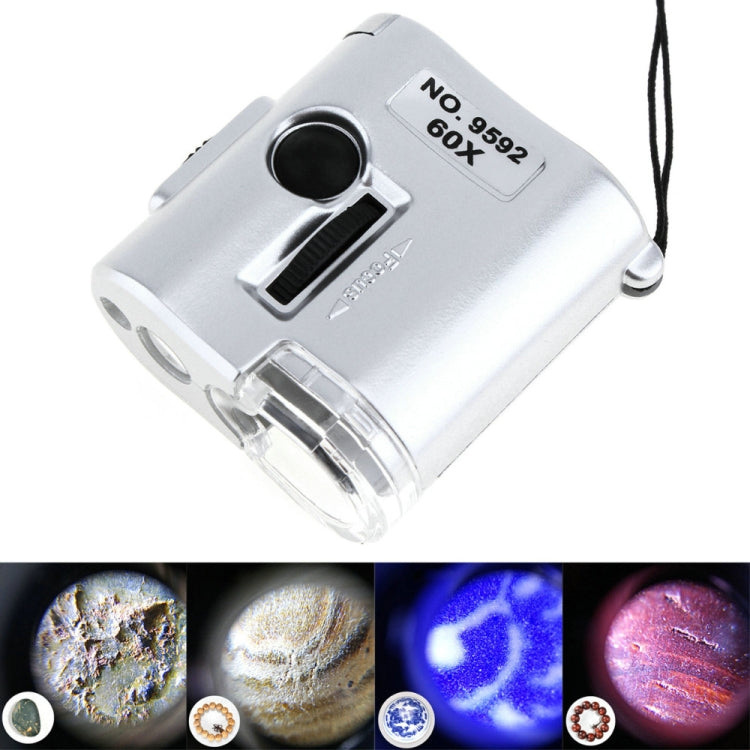 60X Portable Microscope With LED Lamp Jewelry Identification