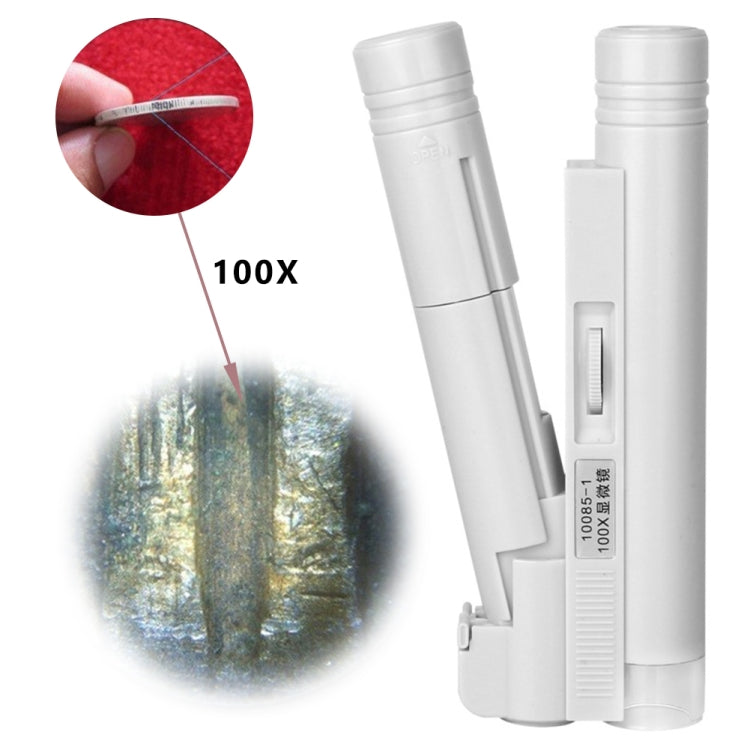 10085-1 100X Double Tube Microscope With LED Light Identification