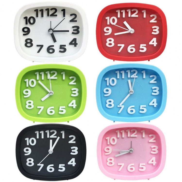 Square Candy Color Stereo Digital Silent Alarm Clock Children Student Alarm Clock, Square (Red), Square (Green), Square (Blue), Square (Black), Square (Pink)