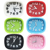 Square Candy Color Stereo Digital Silent Alarm Clock Children Student Alarm Clock, Square (Red), Square (Green), Square (Blue), Square (Black), Square (Pink)