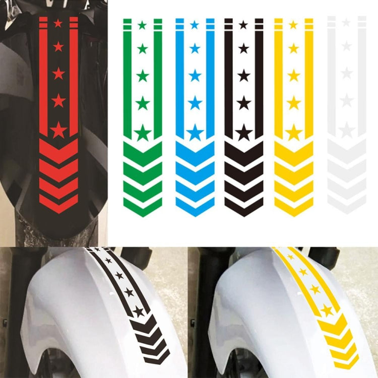 10pcs Motorcycle Car Fender Reflective Sticker Modified Decorative Waterproof Sticker, Arrow Star(Black), Arrow Star(White), Arrow Star(Blue), Arrow Star(Yellow), Arrow Star (Red), Arrow Star (Colorful Laser)