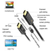 4K 60Hz HDMI To DP Adapter With Power Supply HD Converter, H146 25cm, H147 180cm