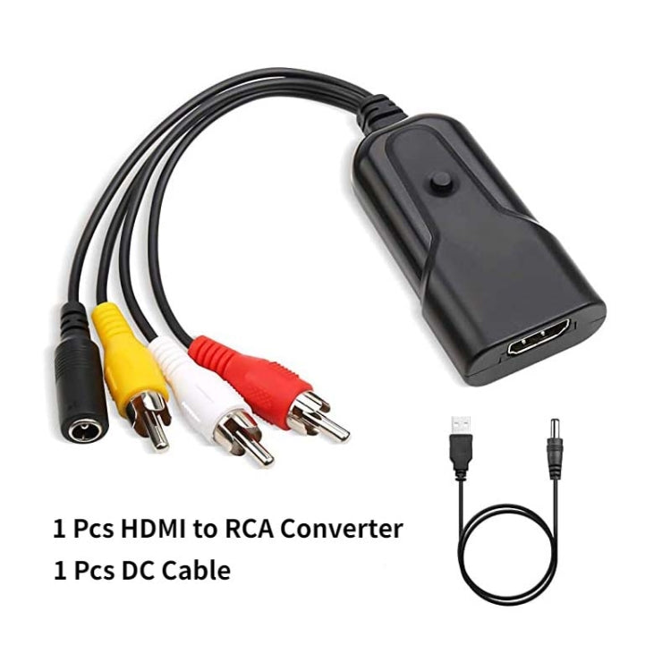 K13W HDMI To AV 1080P HD Converter, Cable Length: 0.5m, K13W HDMI to AV