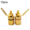 10pcs Speaker Gold-plated 4MM Banana Plug Terminal