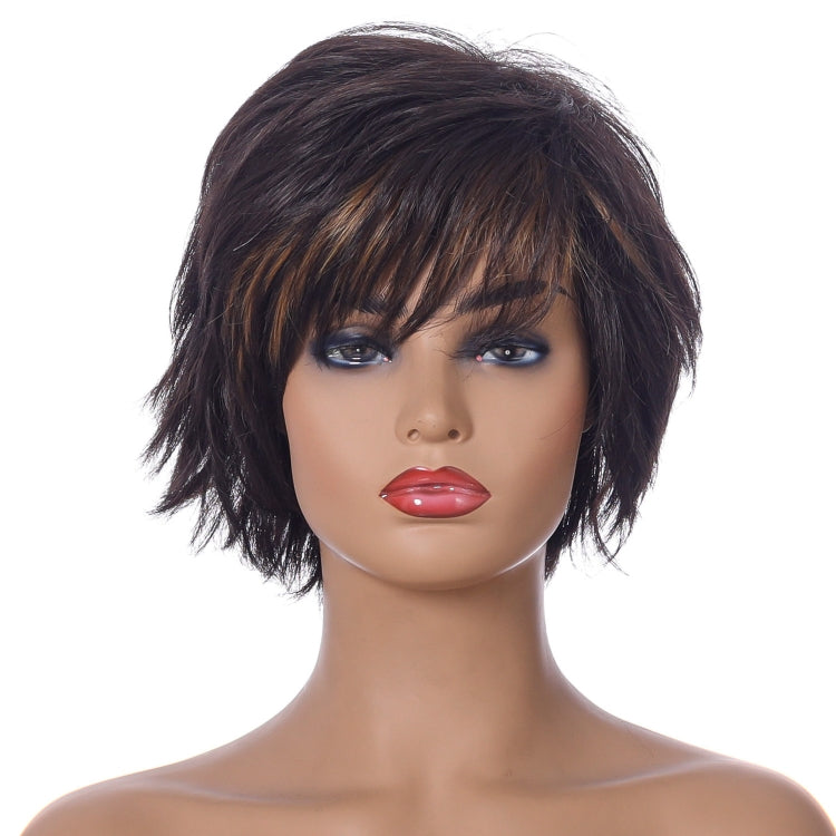 WIG-396 Ladies Fluffy Short Curved Head Set Chemical Fiber Wig, WIG-396