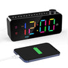 RGB Color Changing LED Digital Alarm Clock with FM Radio Built-in 8 Natural Music, with FM Radio (Black), with FM Radio (White)