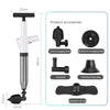 Toilet Pipe Dredger Toilet Sewer Floor Drain Clogged Household High Pressure Pneumatic Tool, HX28 (Green), HX28 (White), HX28 (Gray), HX28 (Black)