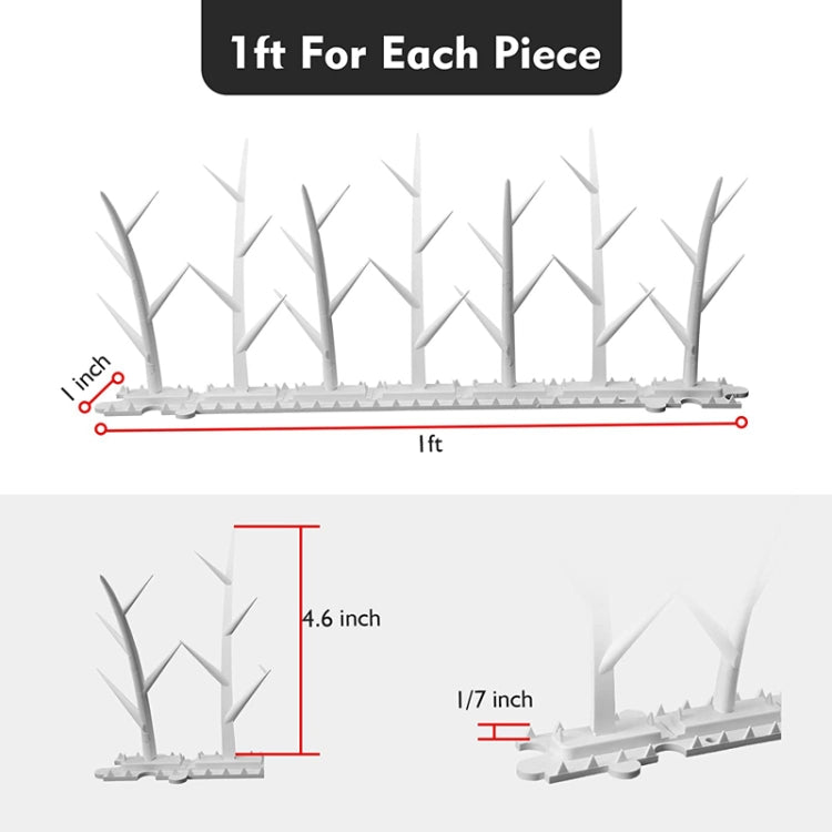 Plastic Anti-bird Thorn Anti-theft Anti-cat Thorn Electric Tree Branch Bird Repellent Thorn, 6pcs