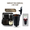 For Keurig Reusable Coffee Capsule Filter Cup Refillable K Cup Filter Basket Pod, PP (Black), PP (Purple)