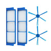 For Philips FC8007 FC8792 FC8794 FC8796 Sweeper Accessories, 2pairs Side Brush+2 Filters, 2pcs Side Brush, 1 Filter