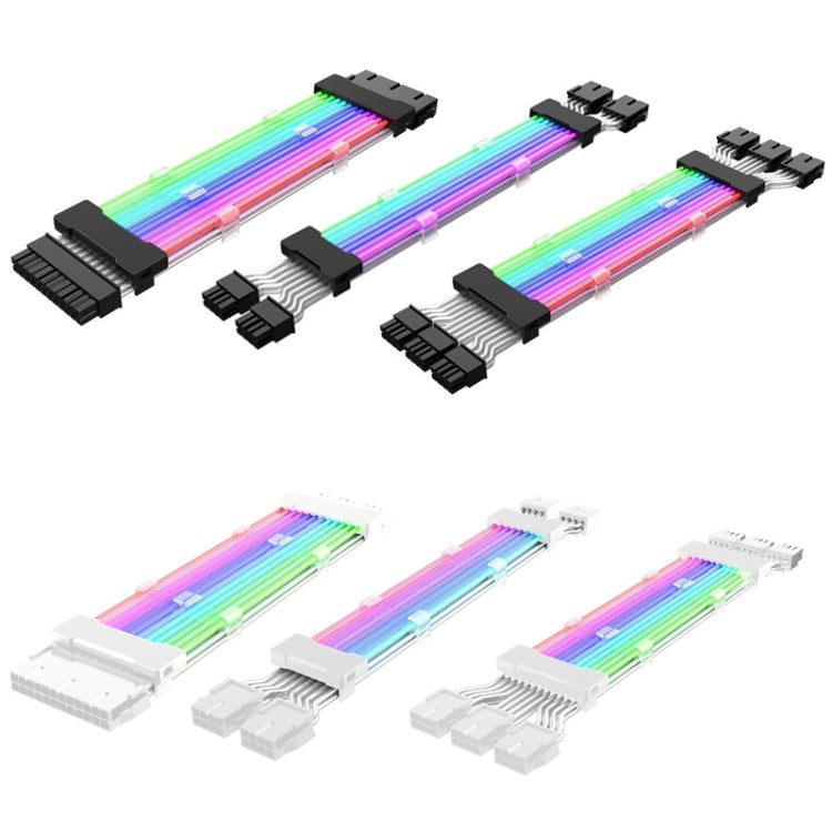 5V ARGB Neon Color Line, 24pin Motherboard Power Supply Light Wire Black, Double 8pin Graphics Card Power Supply Wire Black, 3x8pin Graphics Card Power Supply Wire Black, 24pin Motherboard Power Supply Light Wire White����������������������������������...