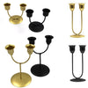 Y-shaped Gold U-shaped Iron Candle Holder Home Dinner Romantic Candle Holder Ornament, Small U Black, Small U Gold, Large U Black, Large U Gold, Y-shaped Black, Y-shaped Gold
