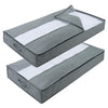 Non-Woven Quilt Storage Bag Home Dustproof Finishing Bag Moving Packing Bag 100 x 50 x 15cm, Light Gray, Deep Gray, Black