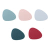 10pcs Teardrop-Shaped Silicone Table Insulation Mat Leather Textured Kitchen Cup And Pot Mat, Coaster(Green), Coaster(Blue), Coaster(Gray), Coaster(Red), Coaster(Pink)