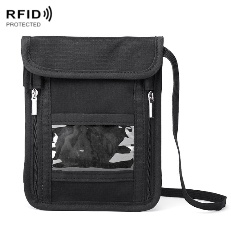 ZD-WM-06 RFID Hanging Neck Bag Passport Bag Anti-scanning